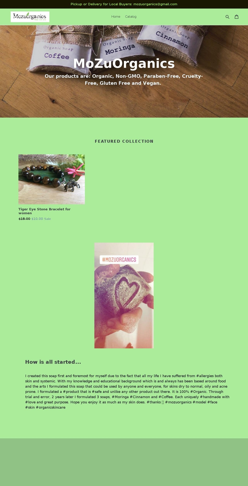 organic-soaps.com — Shopify storefront screenshot
