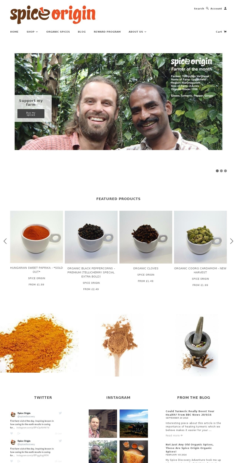 organic-turmeric.com shopify website screenshot