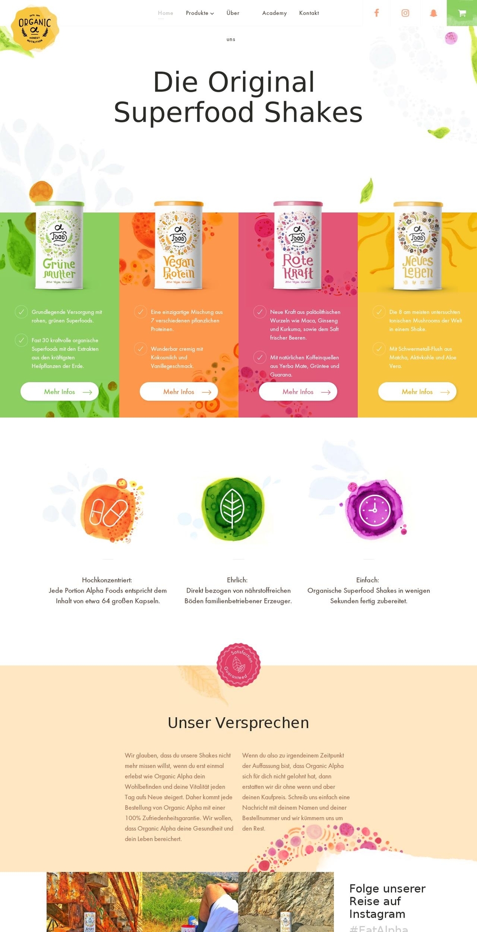 Alpha Foods  Github connected Shopify theme site example organicalpha.de