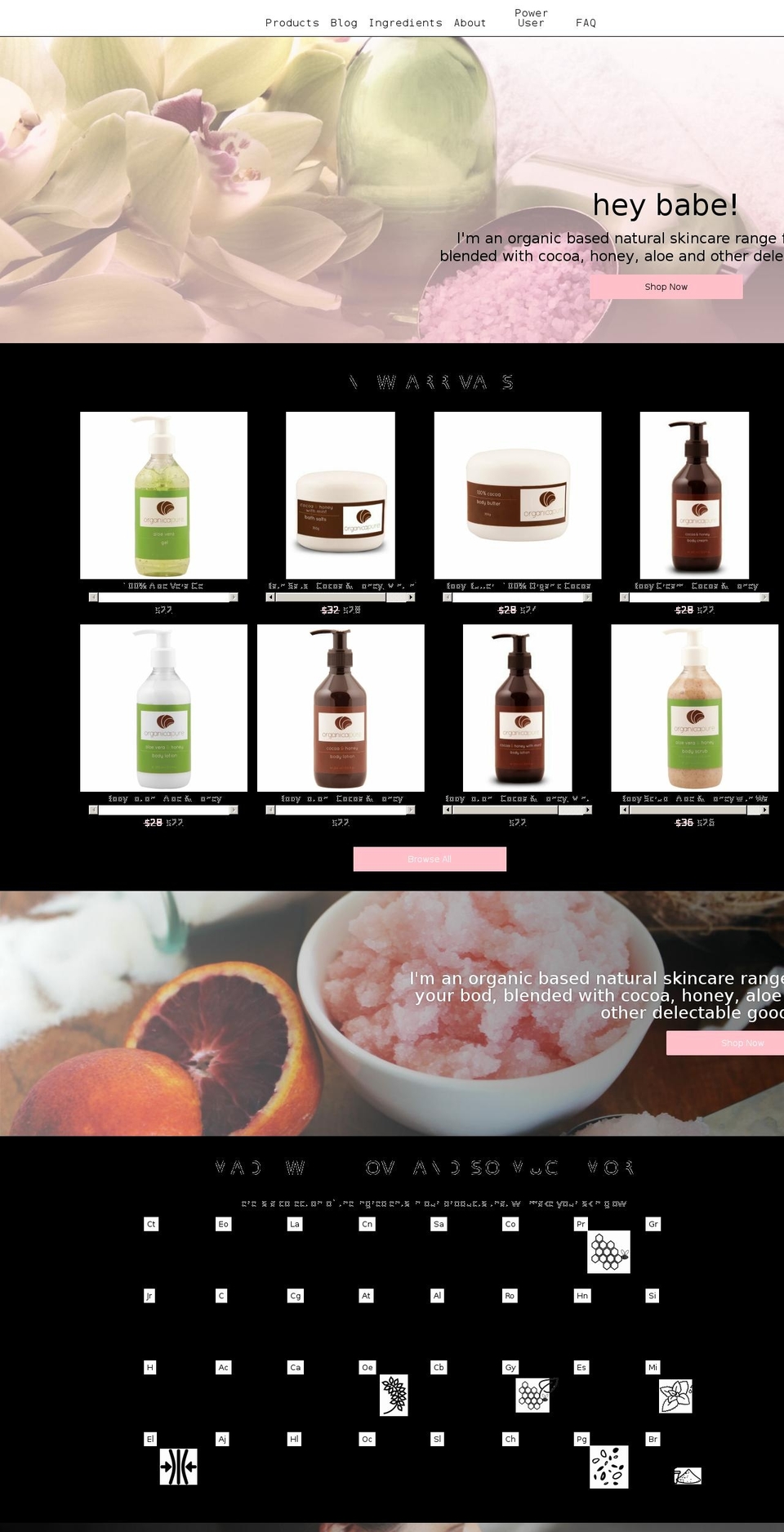 organicapure.ca shopify website screenshot