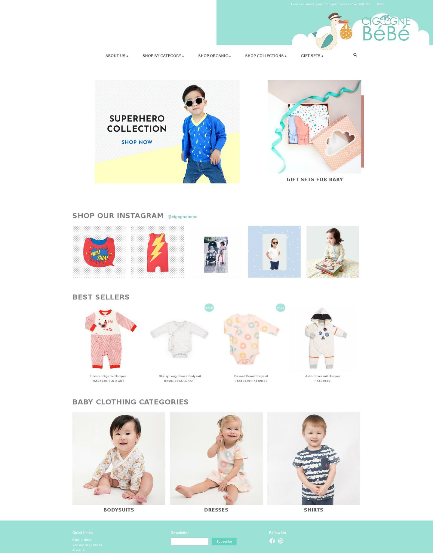 organicbaby.clothing shopify website screenshot