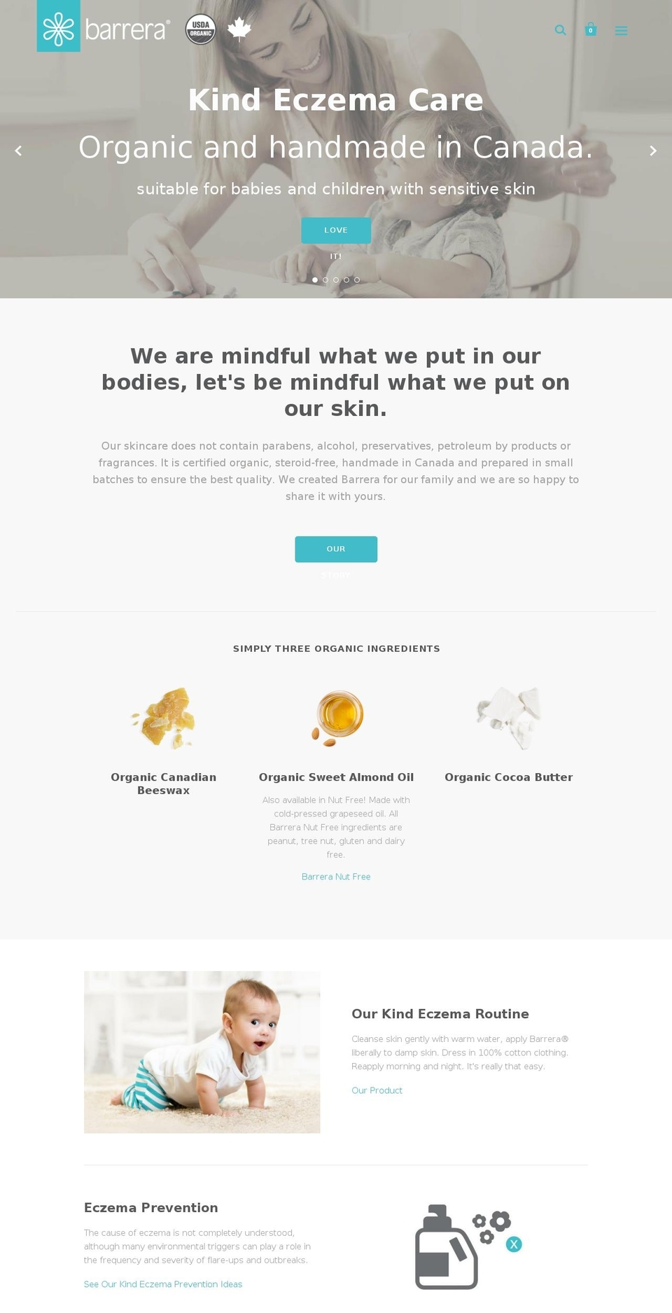 organicbarrera.com — Shopify storefront screenshot
