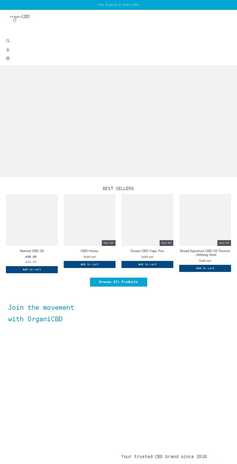 organicbd.com shopify website screenshot