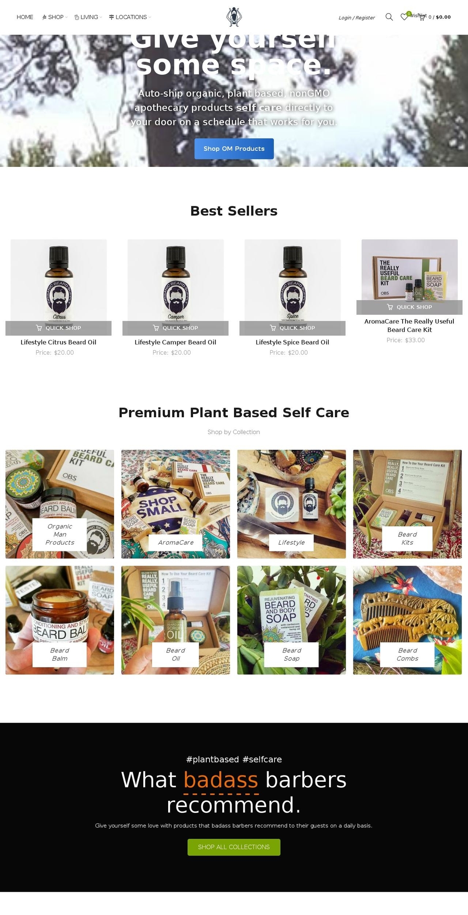 organicbeard.supply shopify website screenshot