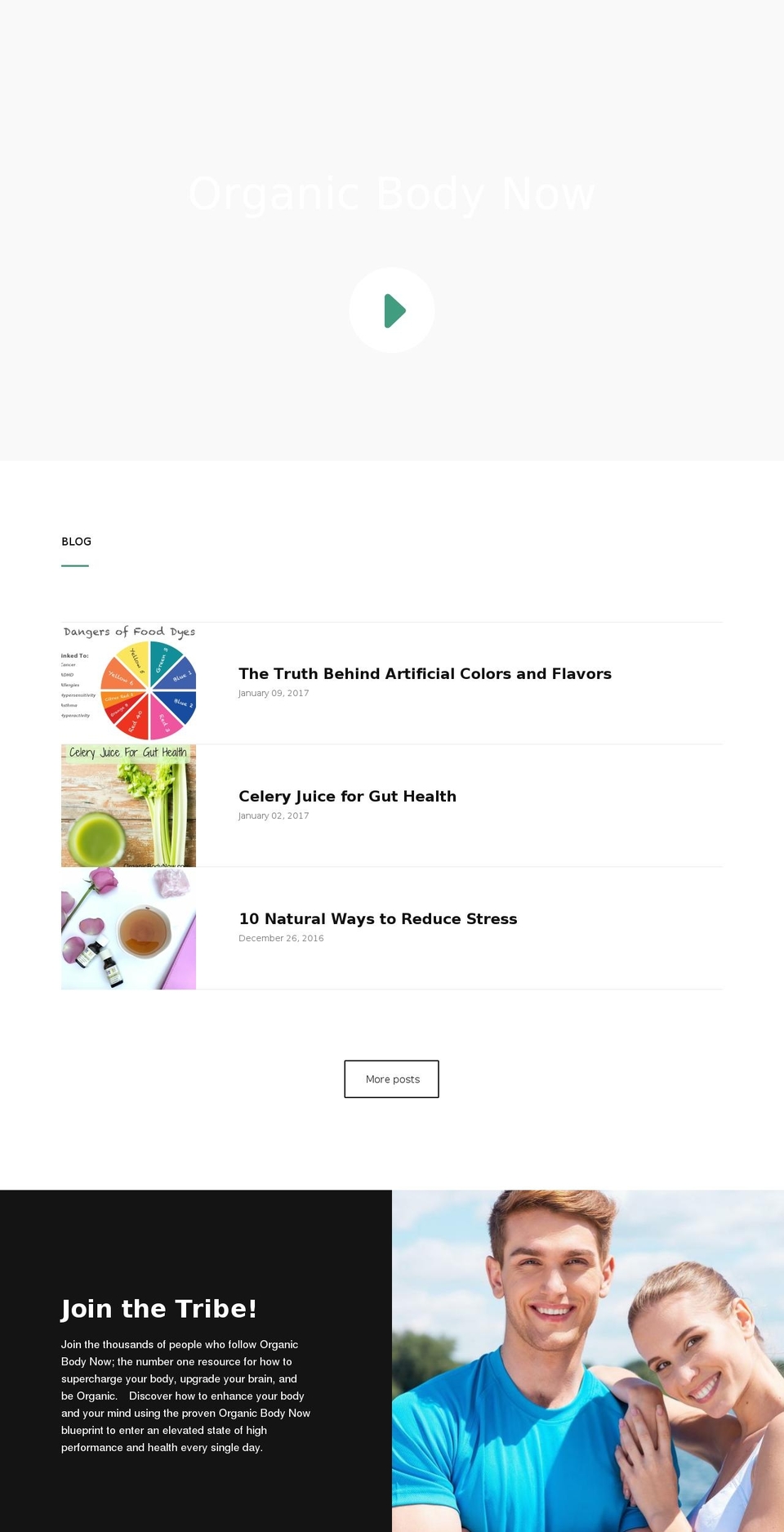organicbodynow.com shopify website screenshot