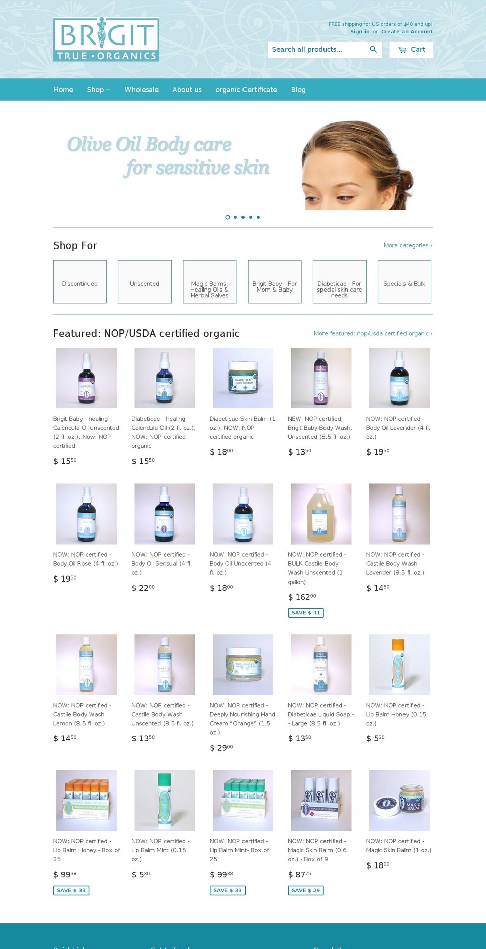 organiccastilesoap.com — Shopify storefront screenshot