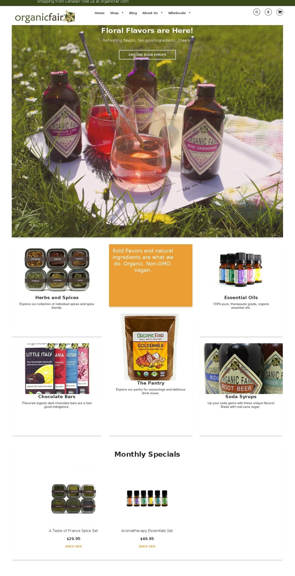 organicfair.us shopify website screenshot