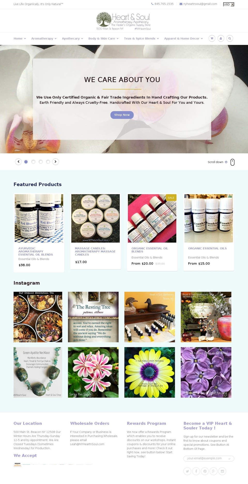 organicfoodinhudsonvalley.com shopify website screenshot