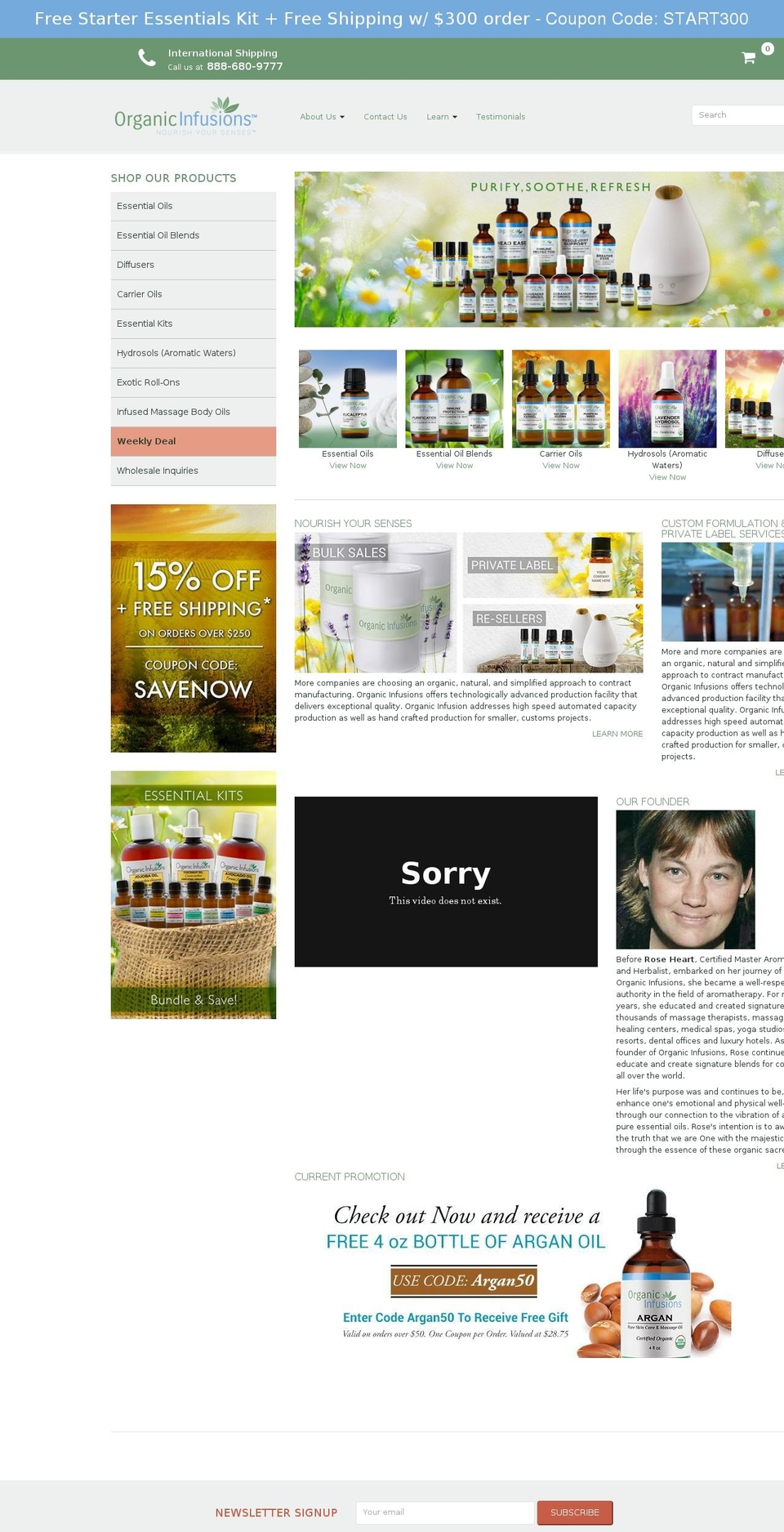 Handy Shopify theme site example organicinfusionswholesale.com