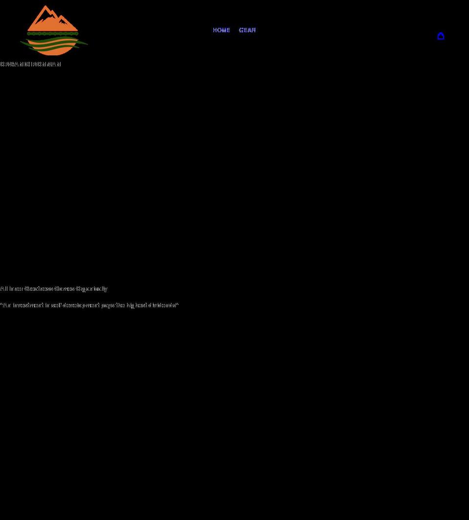 organicironman.com shopify website screenshot