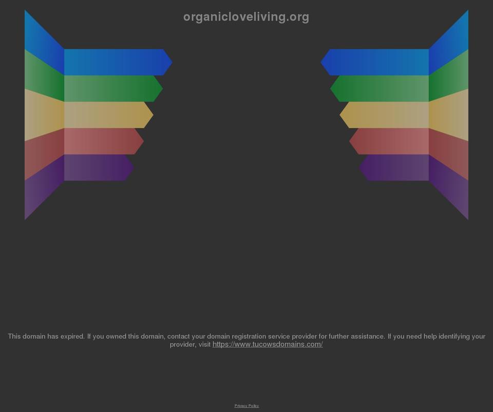 organicloveliving.org shopify website screenshot