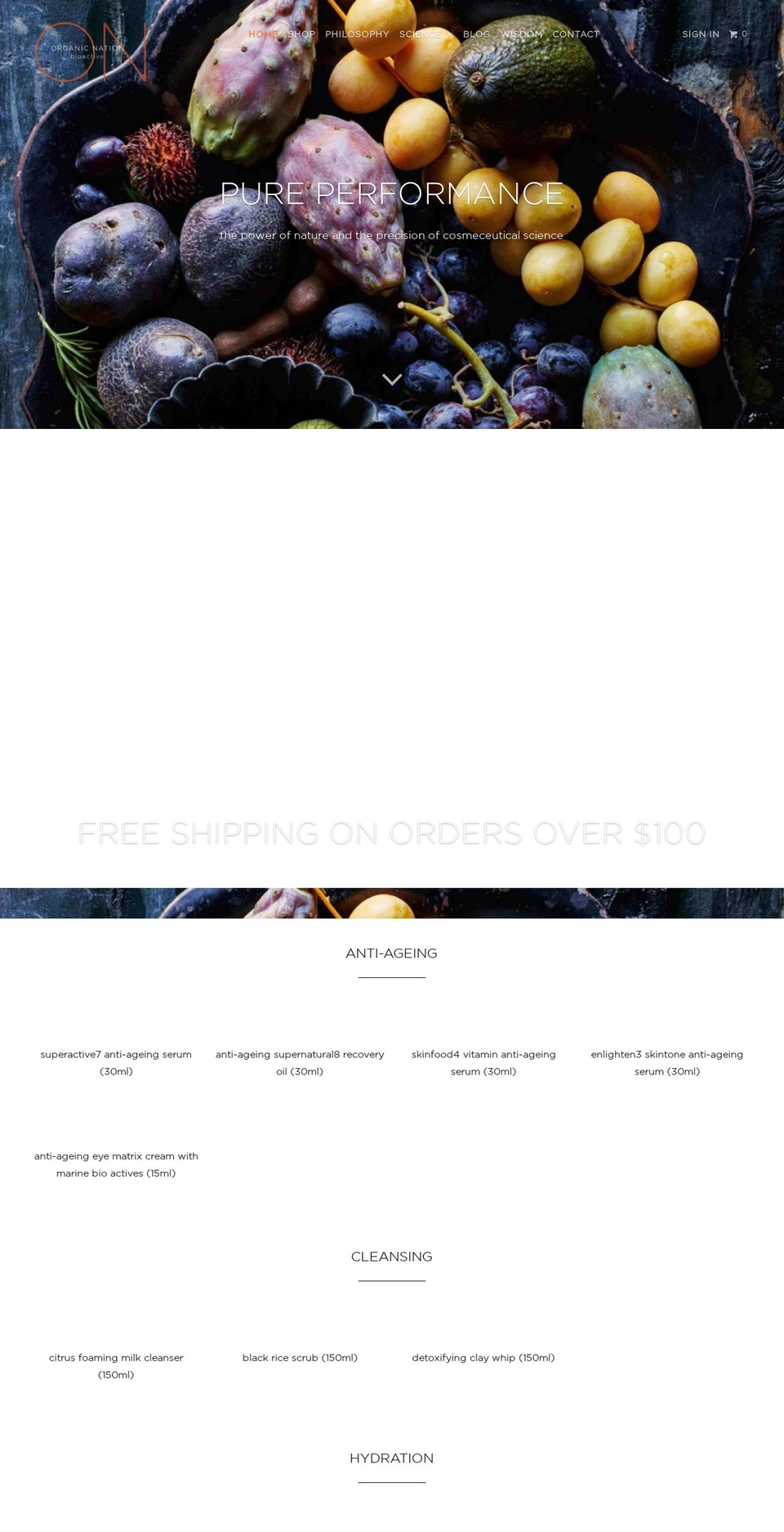 organicnation.com.au shopify website screenshot