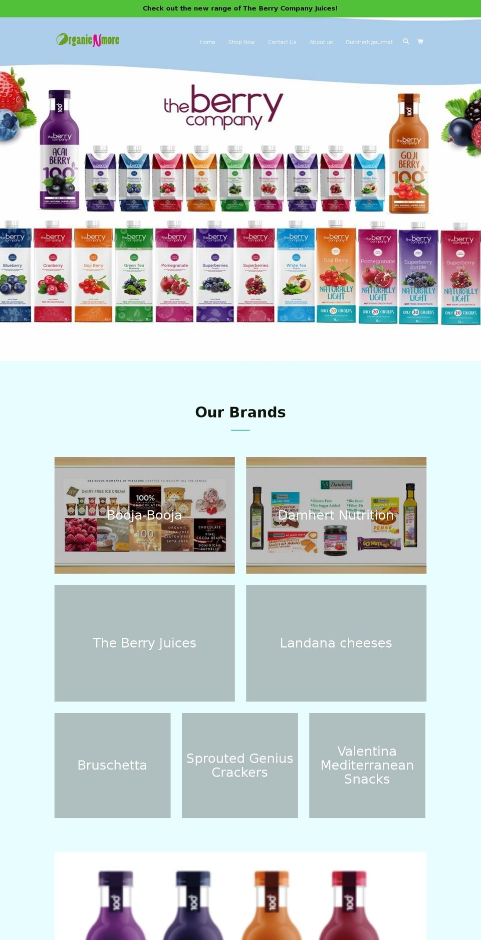 organicnmore.com shopify website screenshot