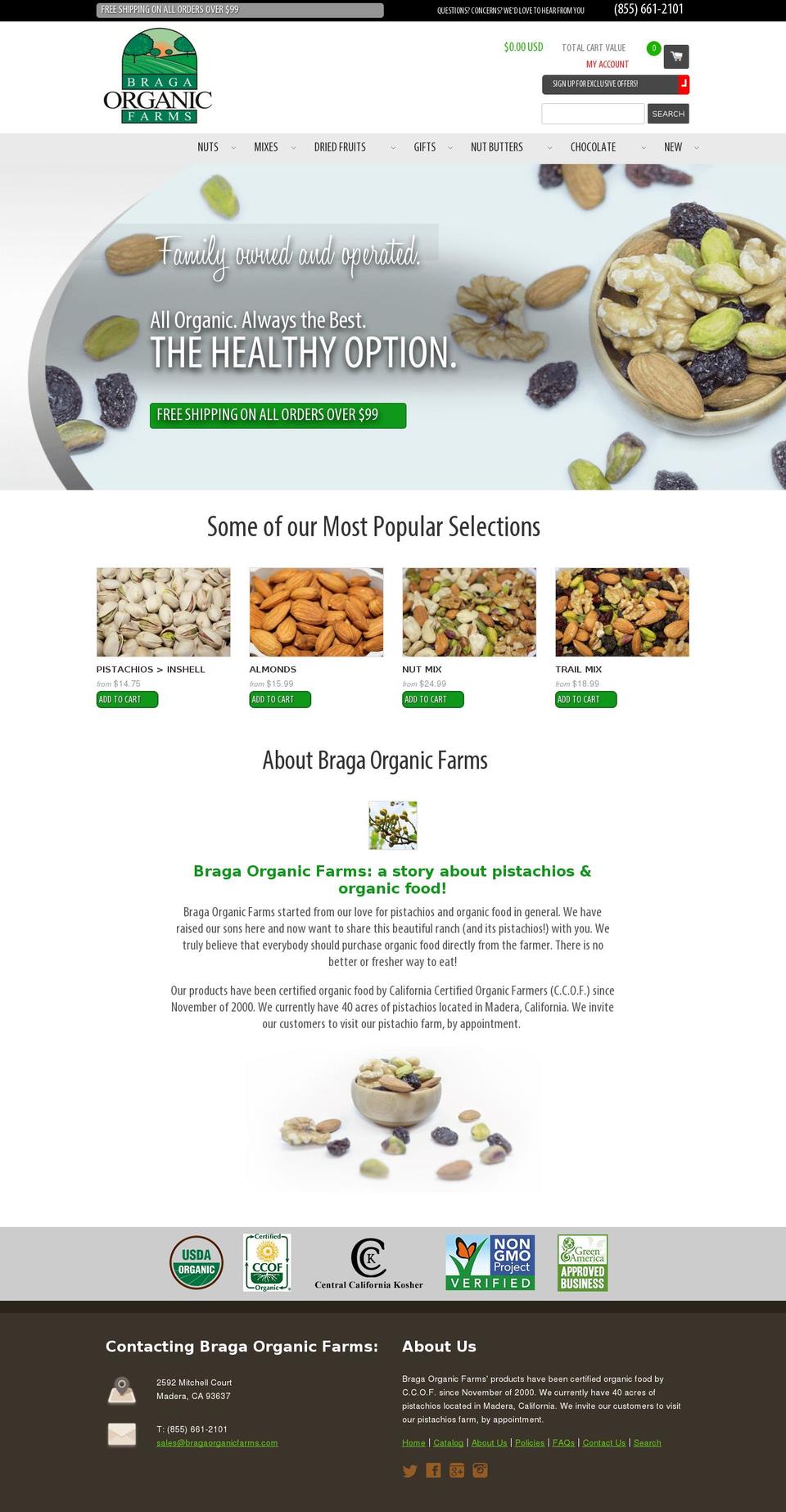 organicnutsonline.com — Shopify storefront screenshot