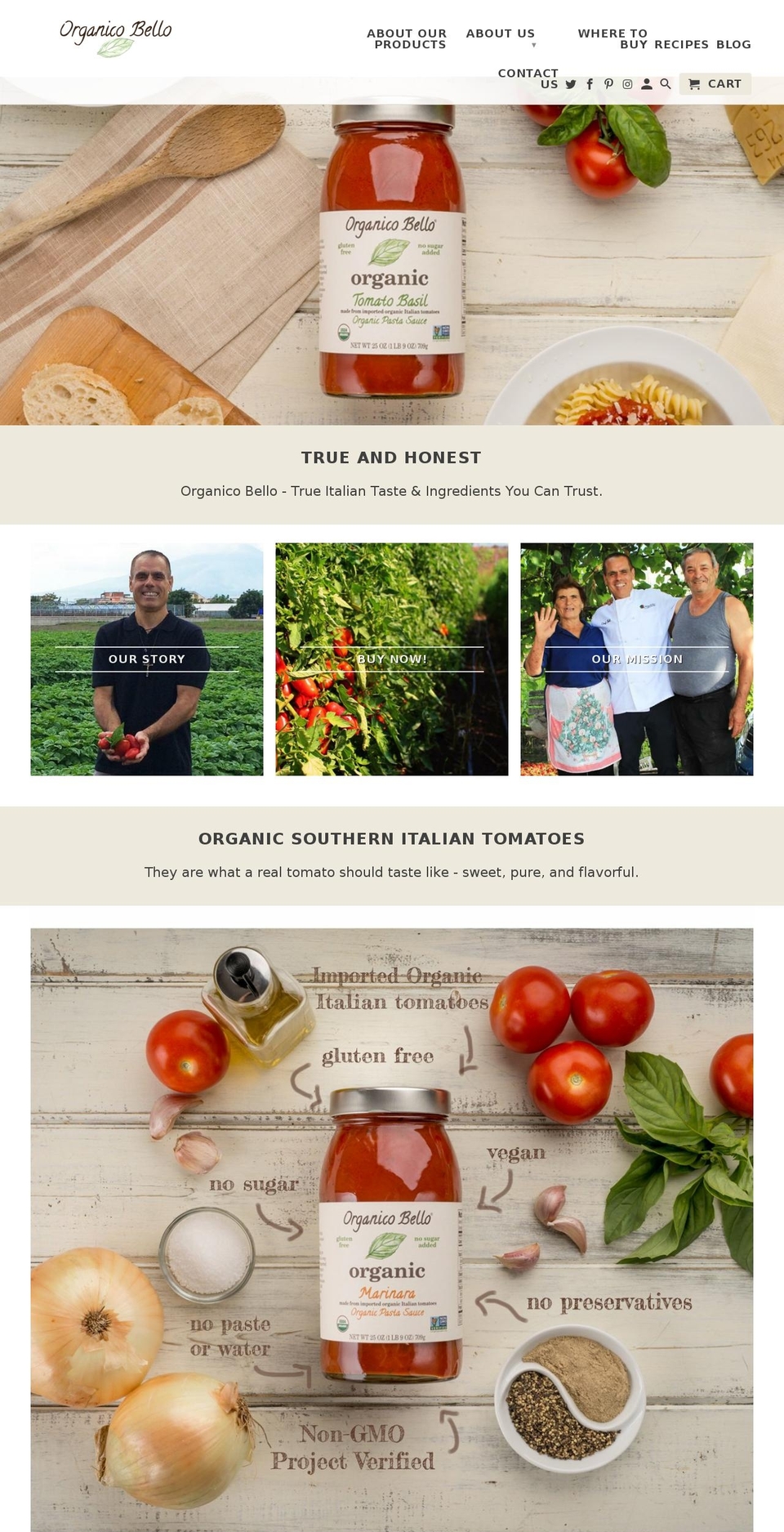 organico-bello.org shopify website screenshot