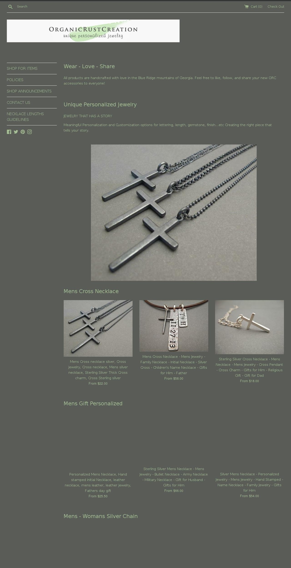 organicrustcreation.com — Shopify storefront screenshot