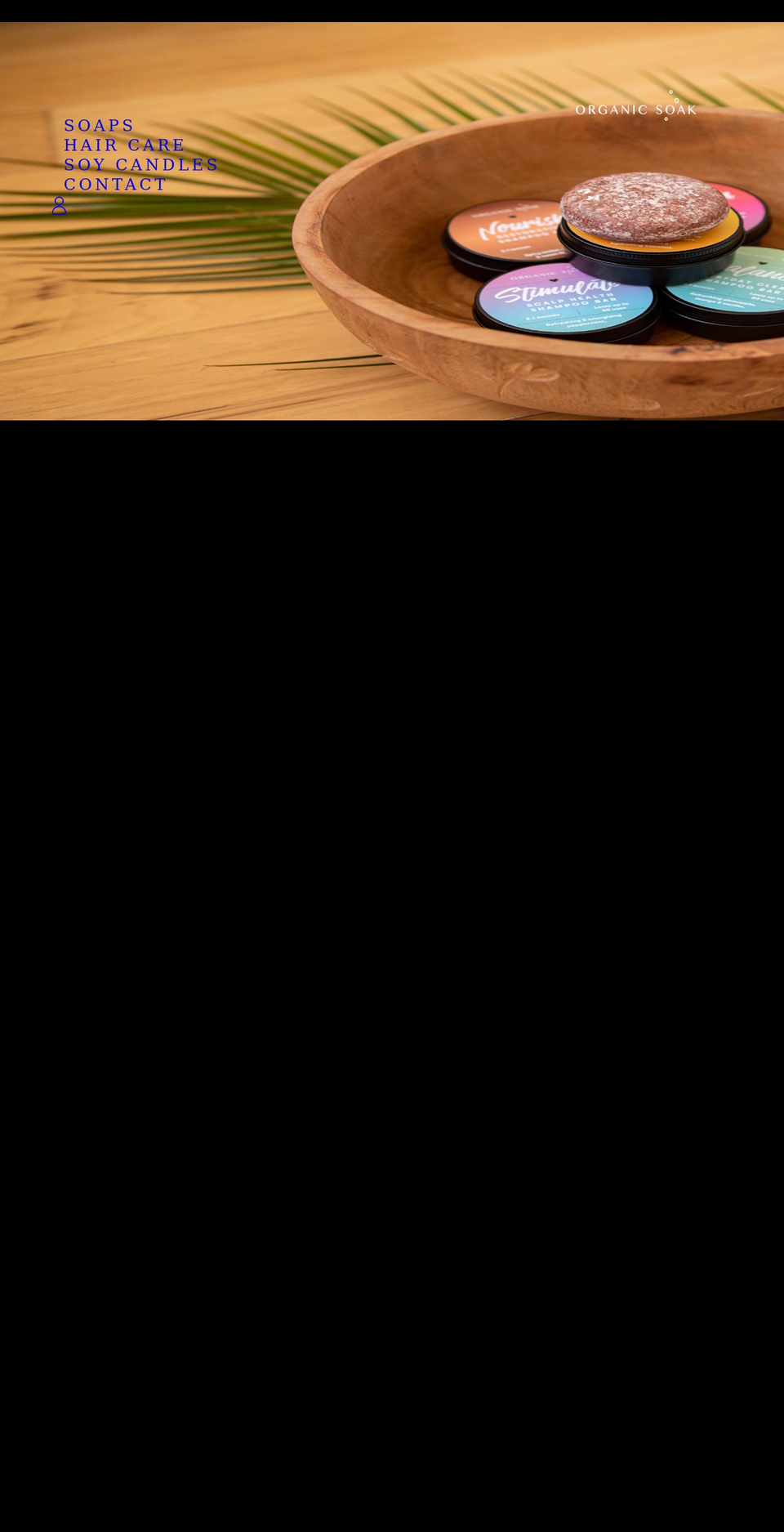 organicsoak.com shopify website screenshot