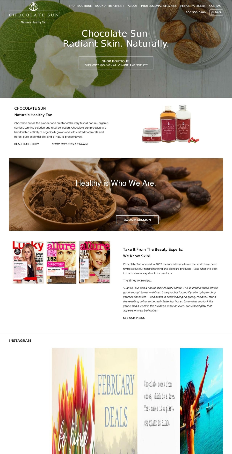 organicsunlesstanning.com shopify website screenshot