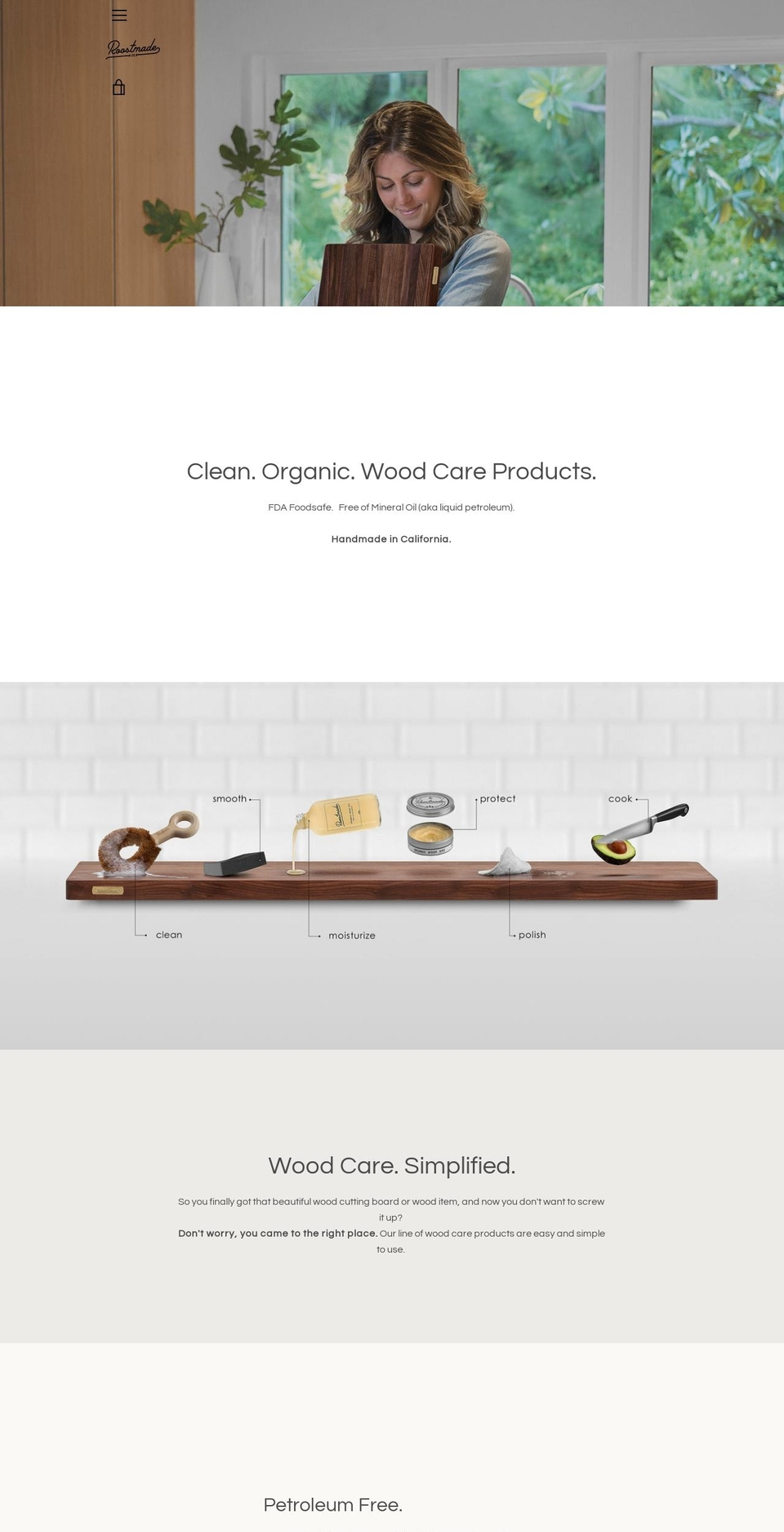 organicwoodfinish.com — Shopify storefront screenshot