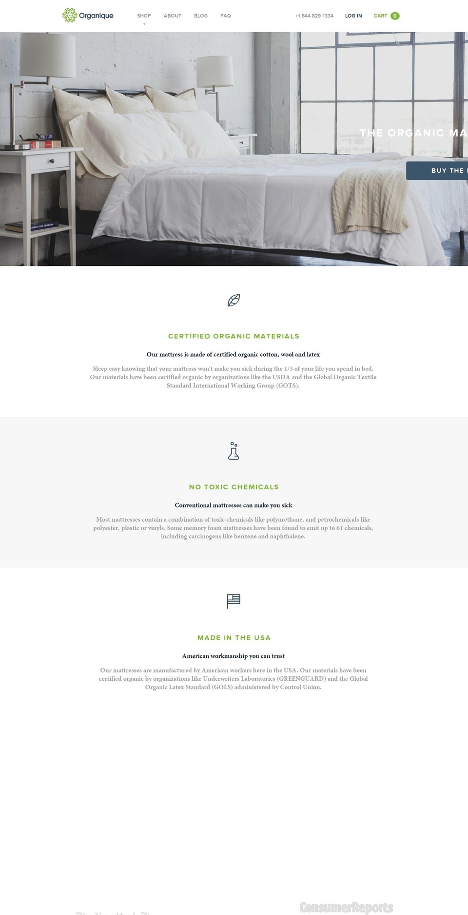 organiquesleep.com shopify website screenshot