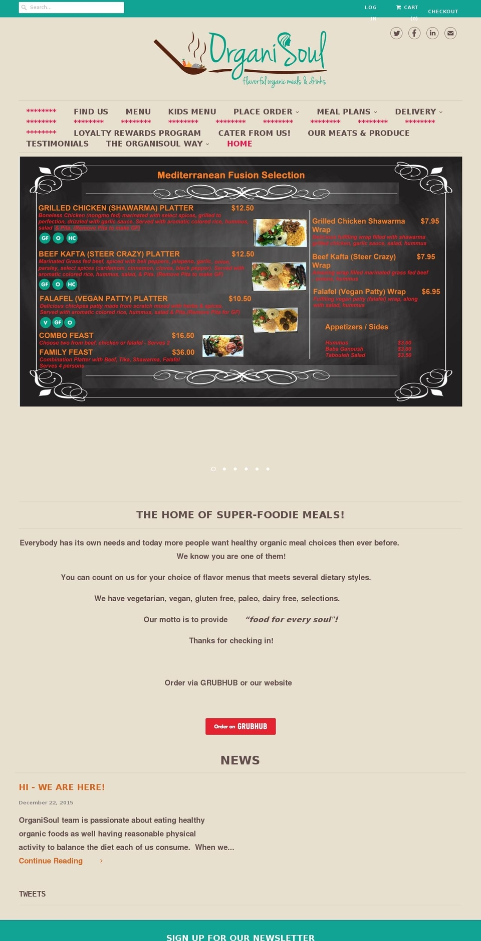 organisoul.com shopify website screenshot