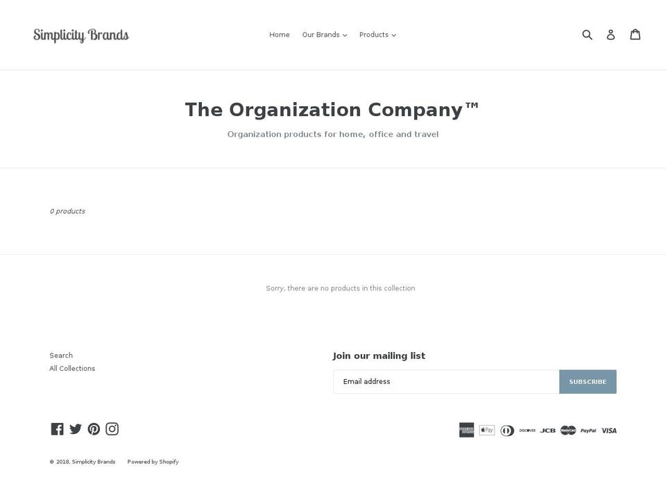 organizationco.com — Shopify storefront screenshot