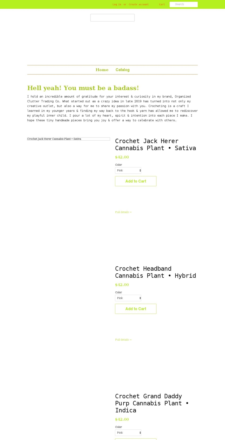 organizedcluttertrading.com shopify website screenshot