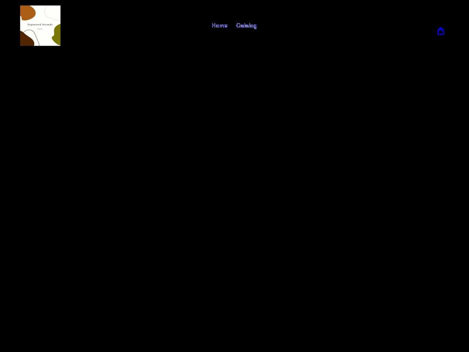 organizedstrands.com shopify website screenshot