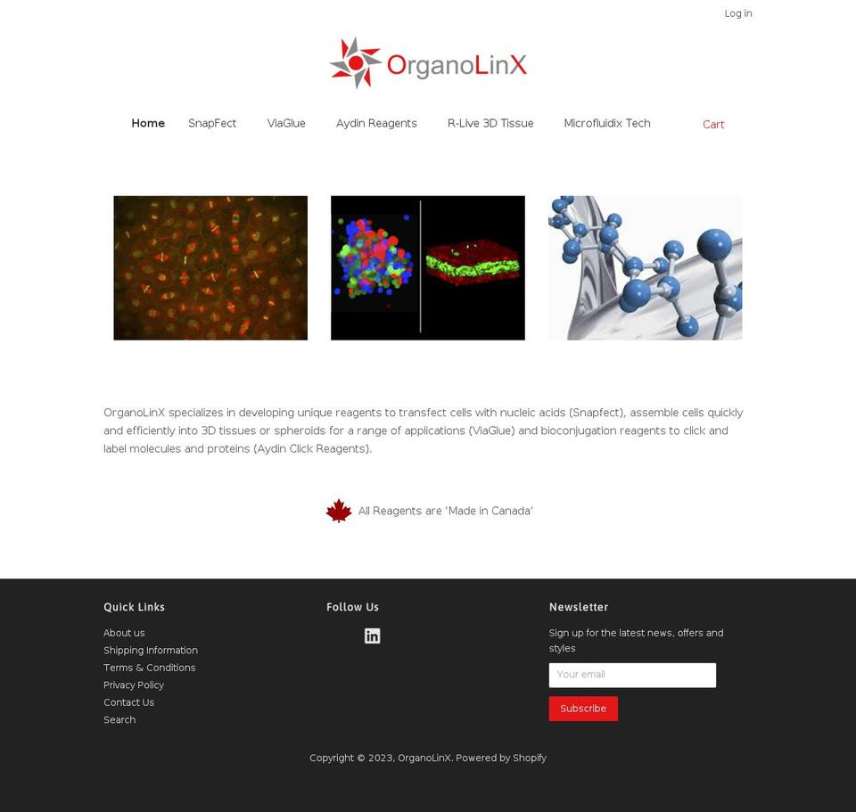 organolinx.myshopify.com shopify website screenshot