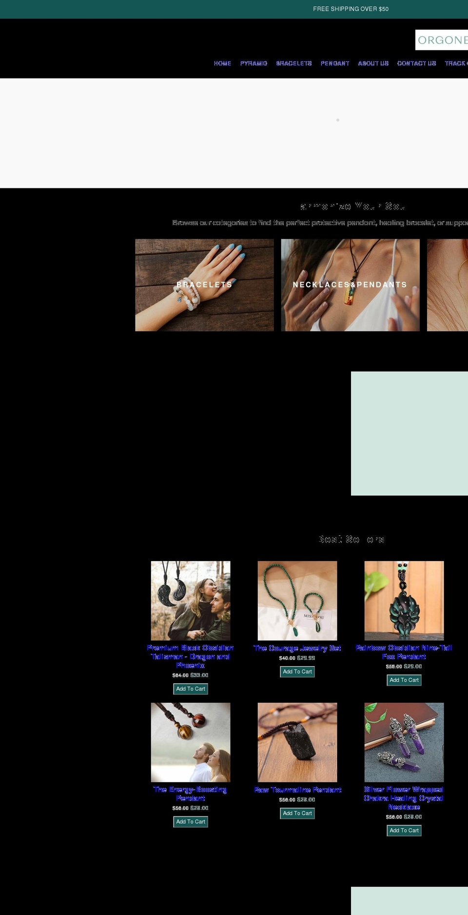 orgoneecho.com shopify website screenshot