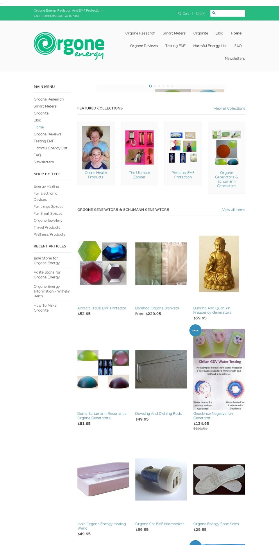 orgonium.net shopify website screenshot