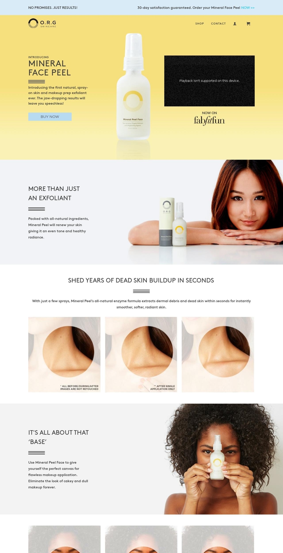 orgskincare.com shopify website screenshot