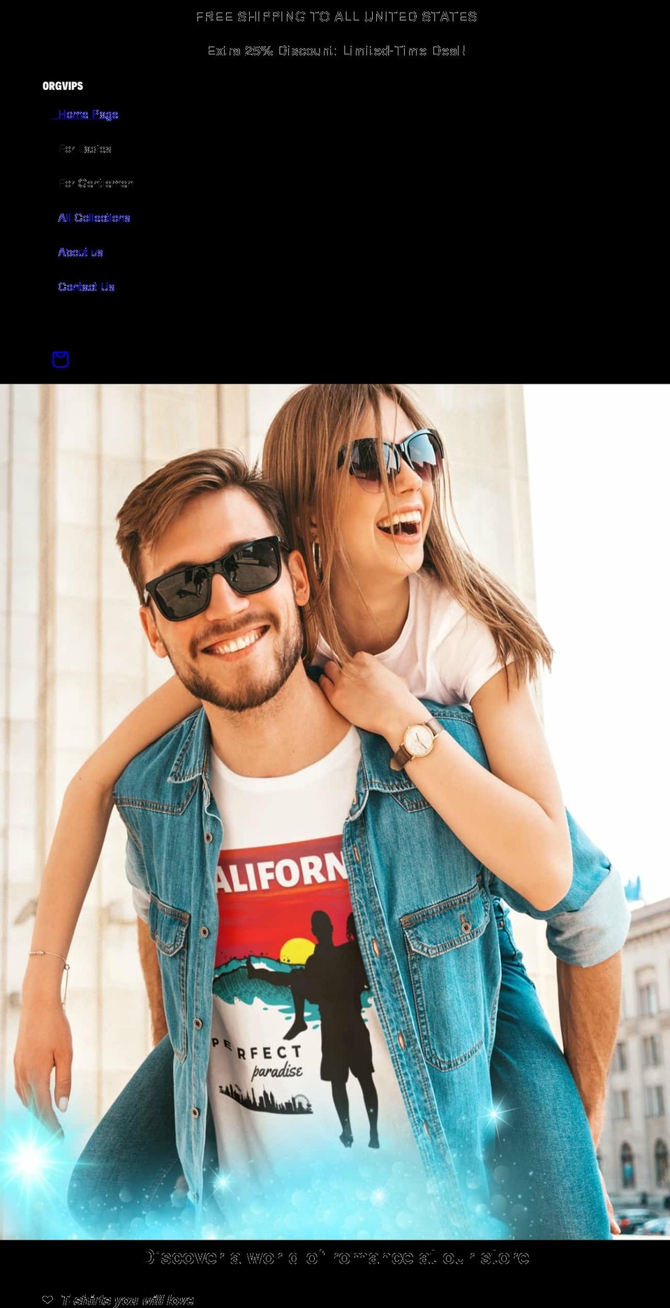 orgvips.com shopify website screenshot