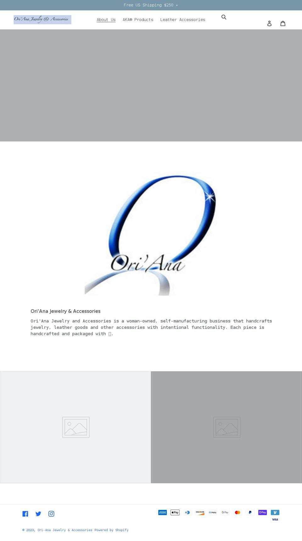 ori-ana.com shopify website screenshot