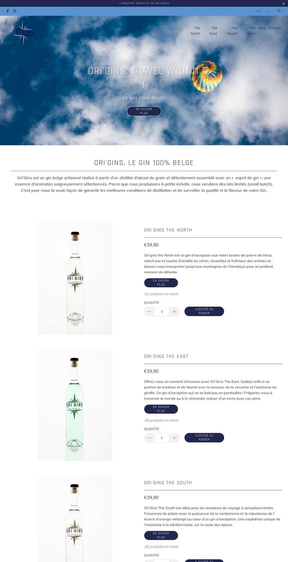 ori-gins.com shopify website screenshot