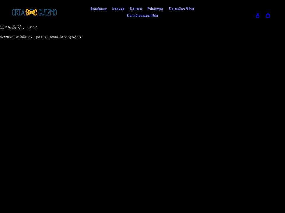 oriaguizmo.com shopify website screenshot