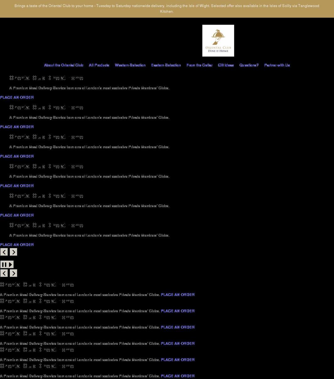 orientalclubdineathome.com shopify website screenshot
