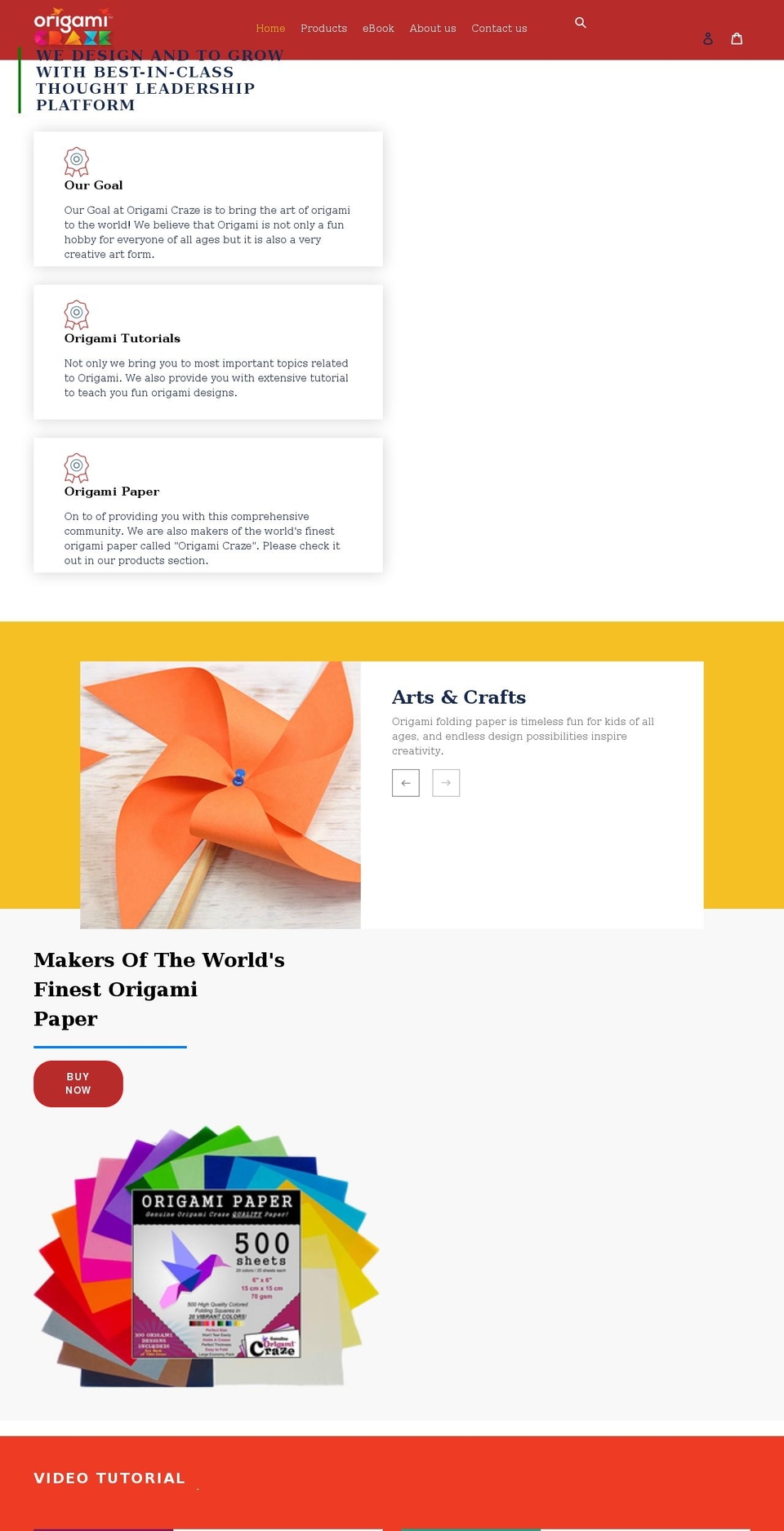 origamipapercraze.com shopify website screenshot