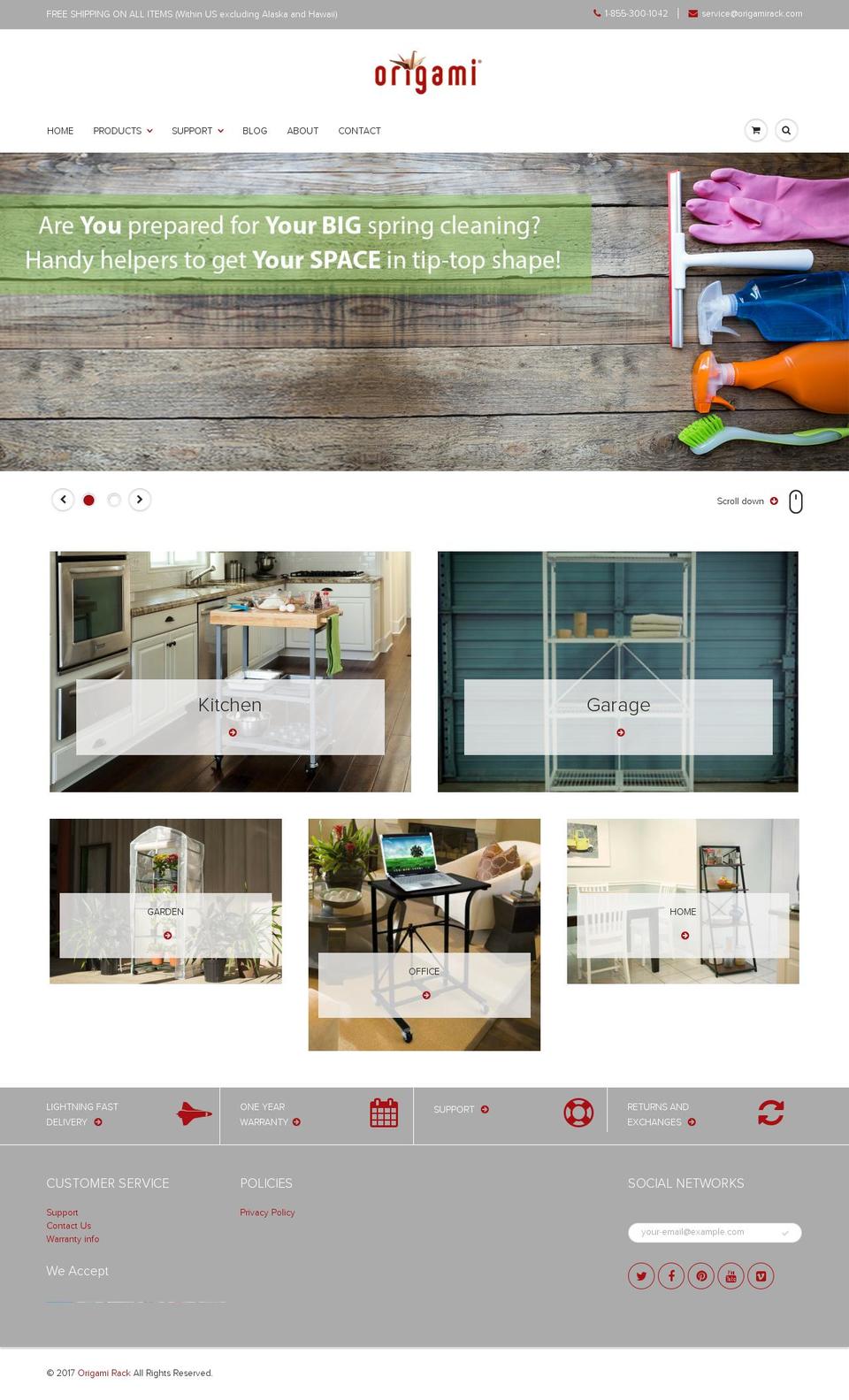 origamirack.com shopify website screenshot