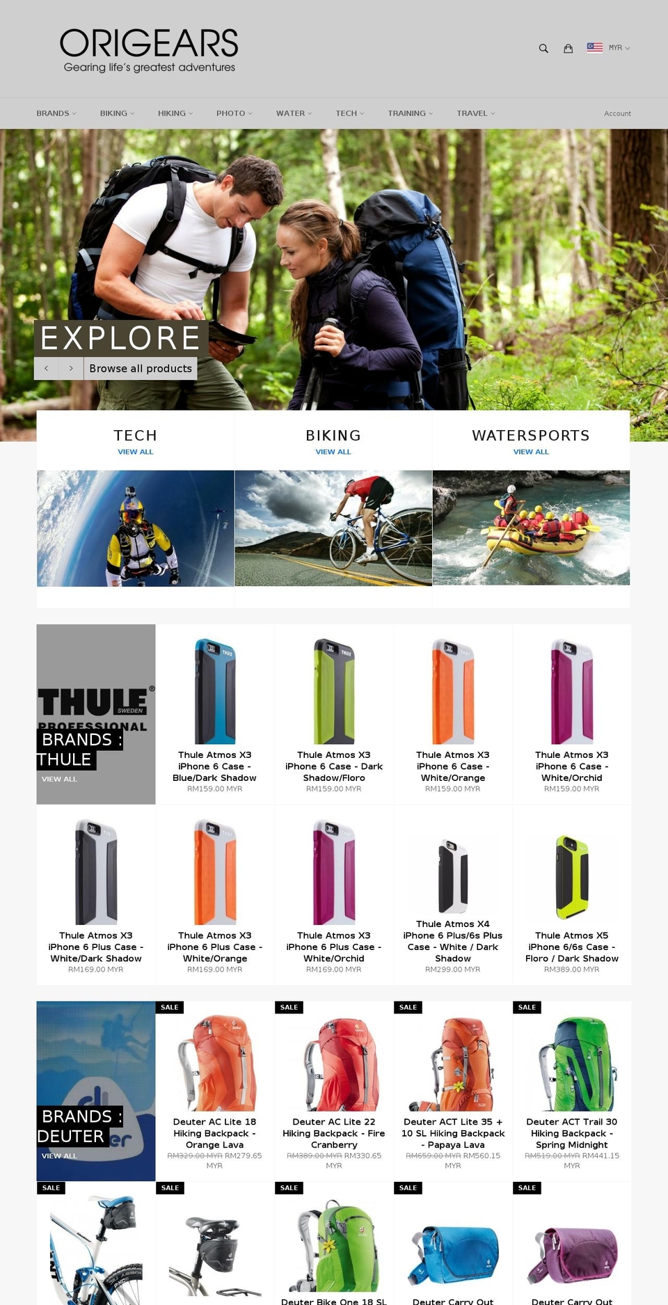 origear.com shopify website screenshot