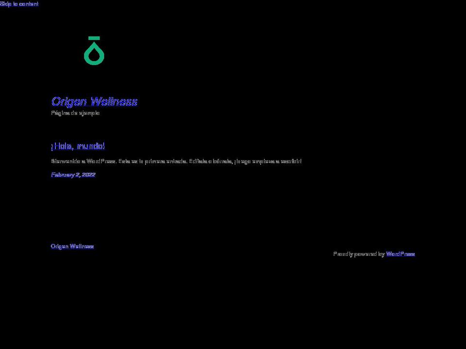 origenwellness.com — Shopify storefront screenshot