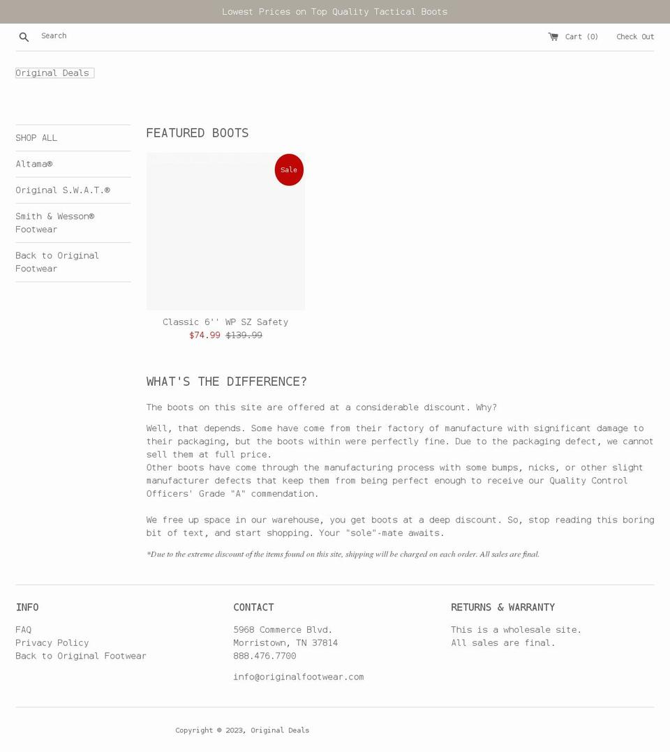 original-deals.com shopify website screenshot