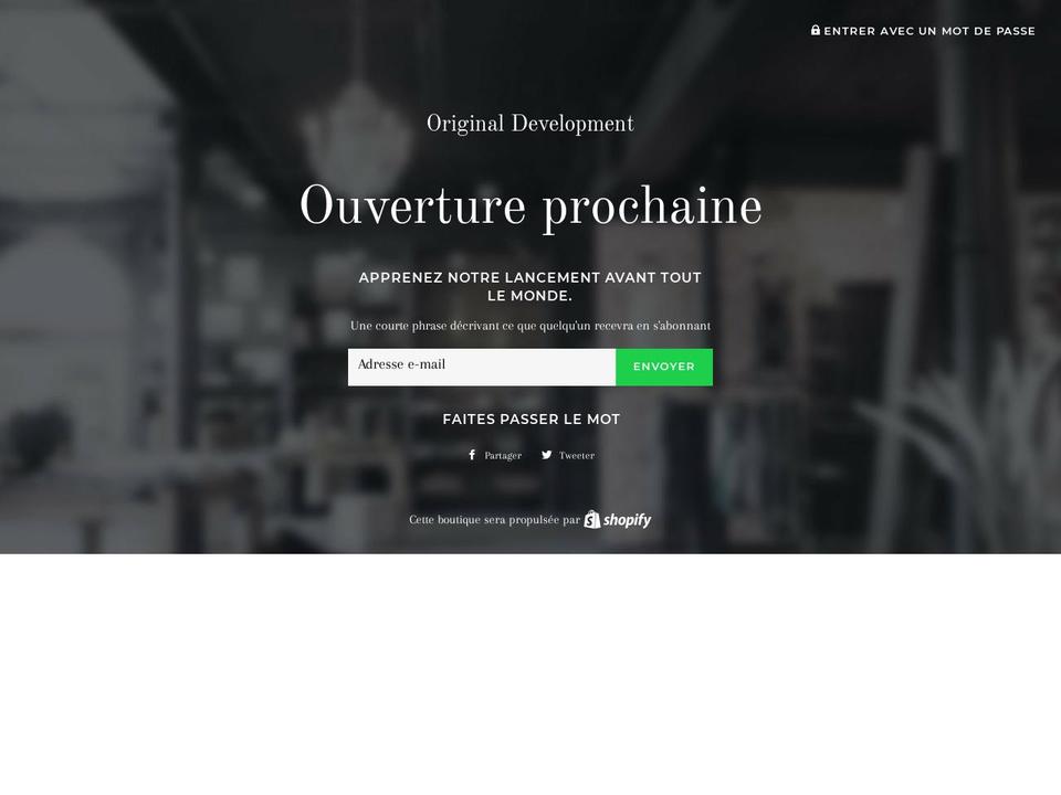 original-development.com — Shopify storefront screenshot