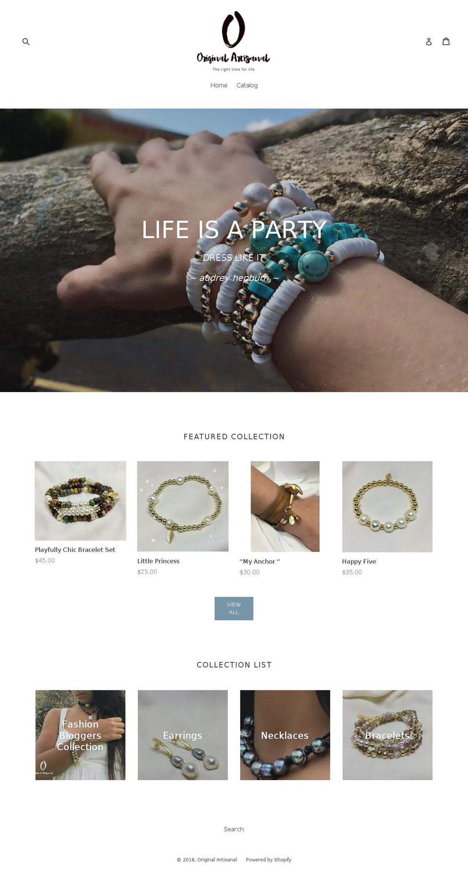 originalartisanal.com — Shopify storefront screenshot