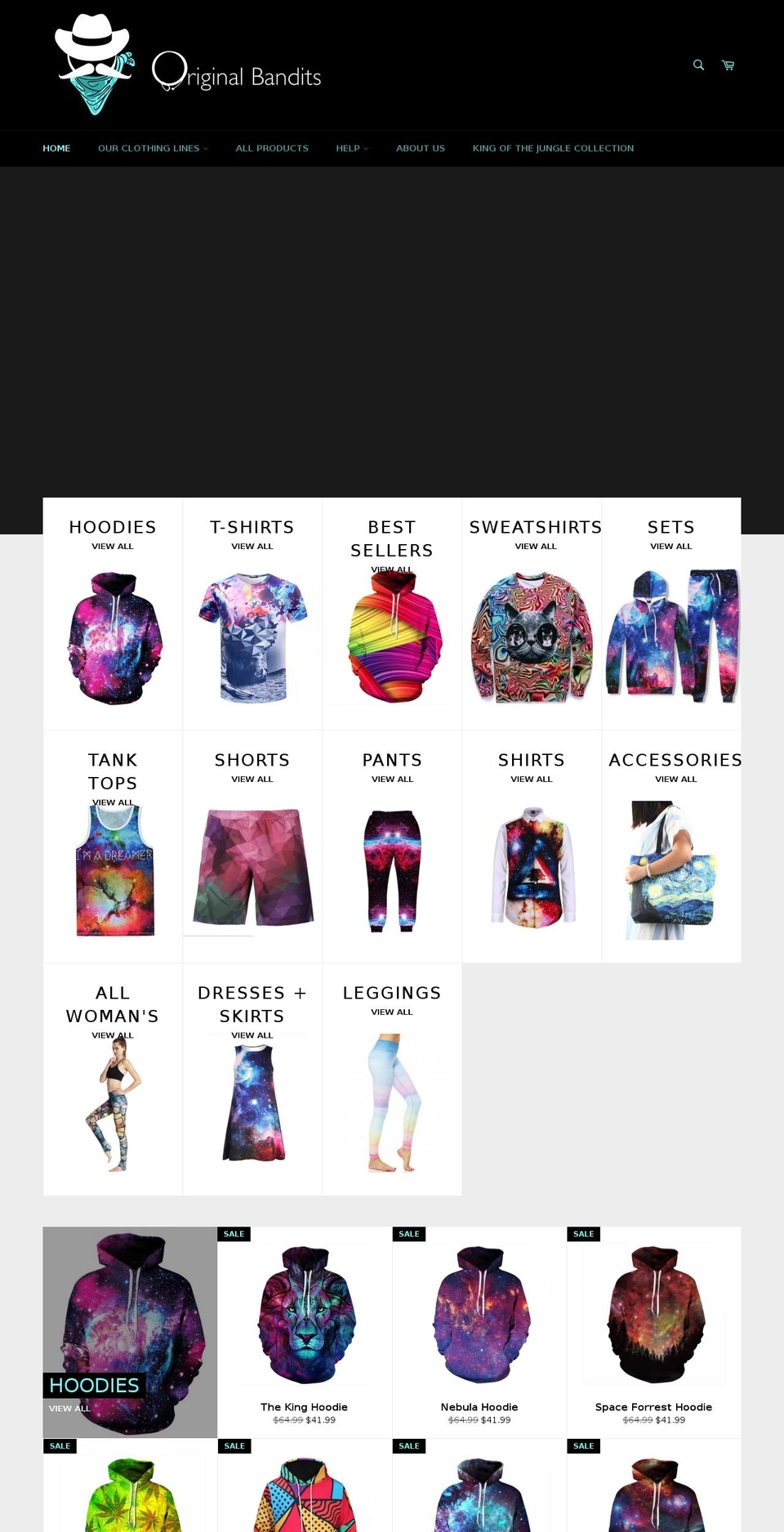 originalbandits.com — Shopify storefront screenshot