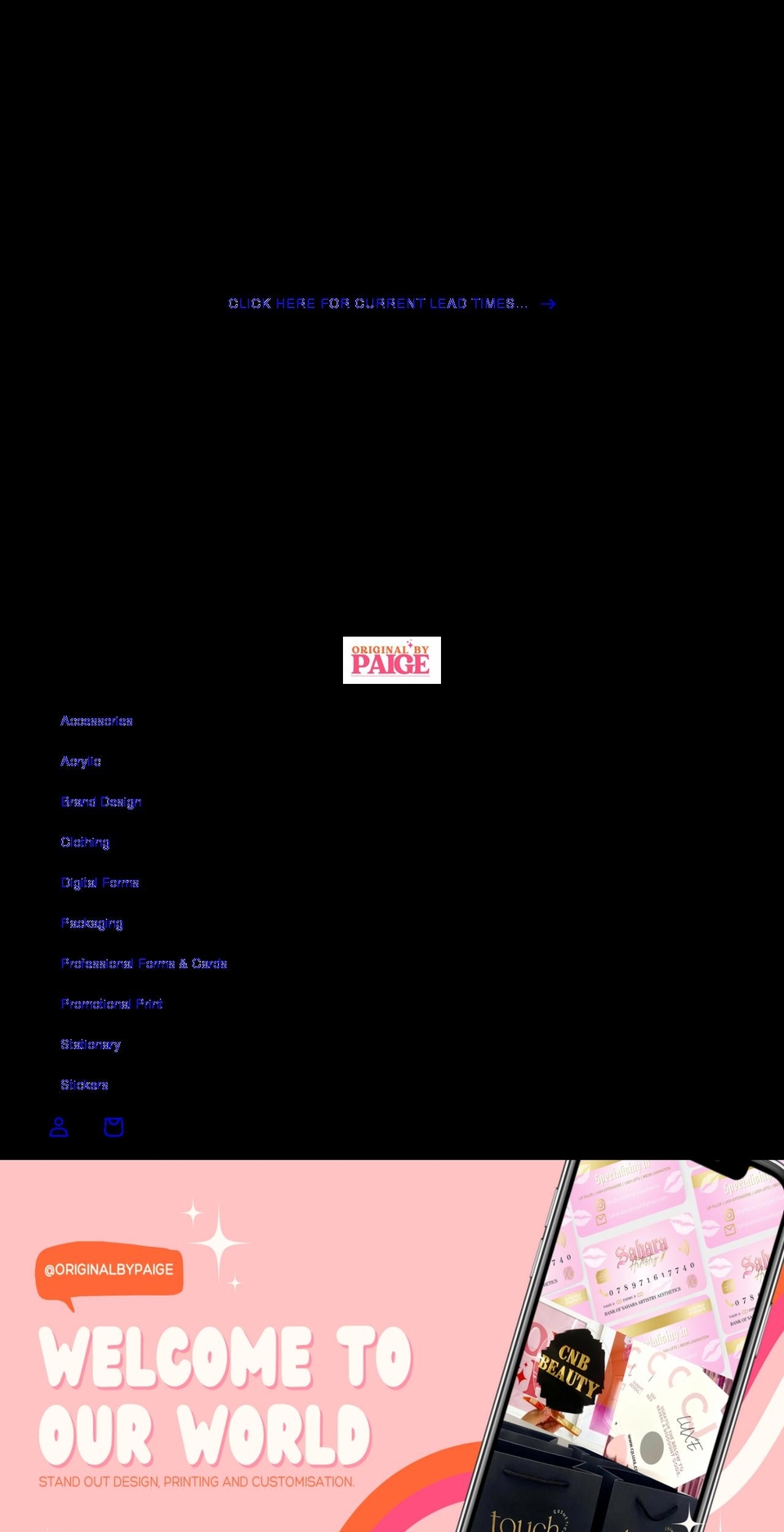 originalbypaige.co.uk shopify website screenshot