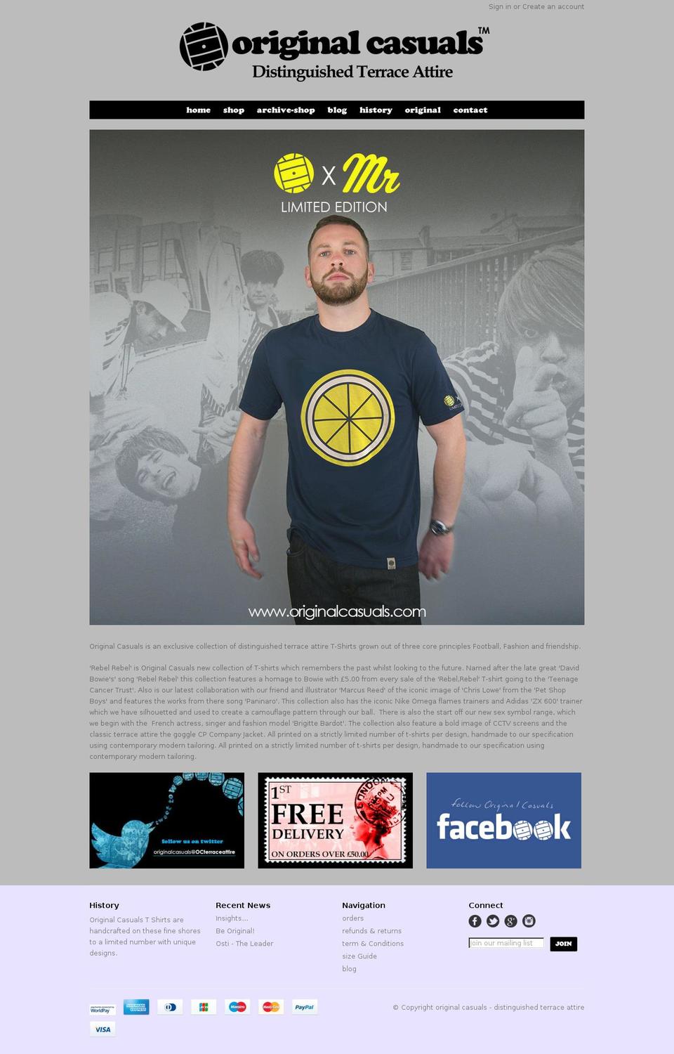 originalcasual.com shopify website screenshot