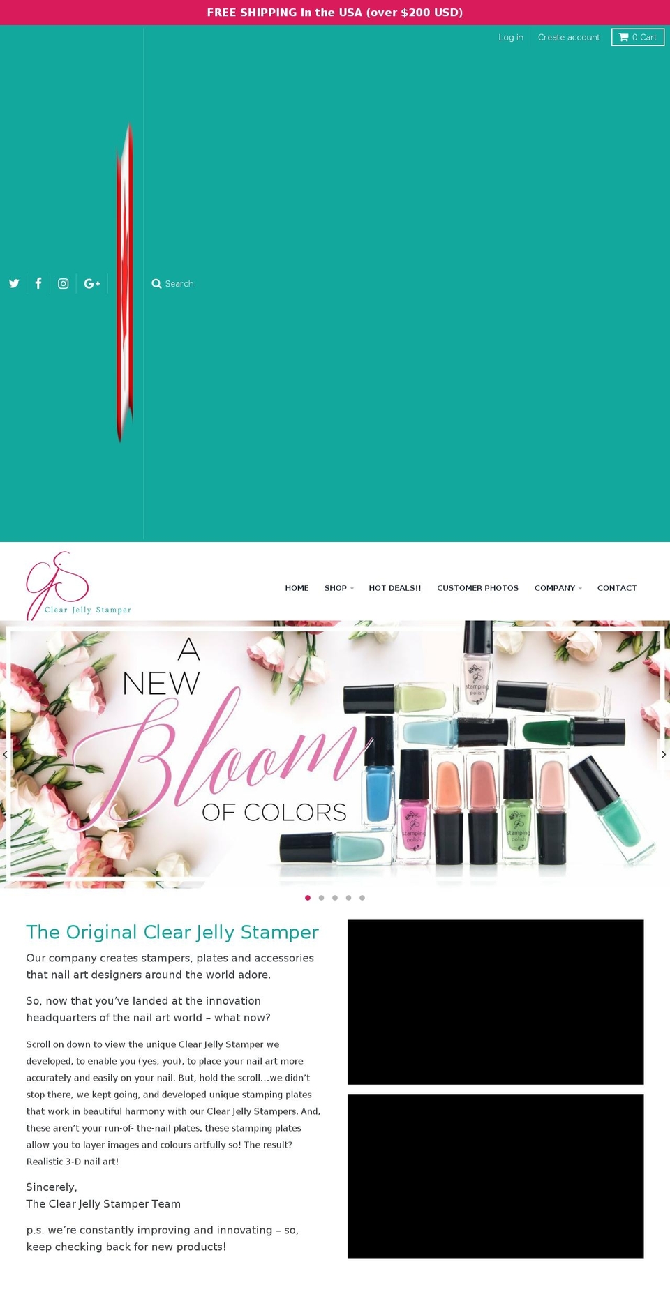 originalclearjellystamper.com — Shopify storefront screenshot