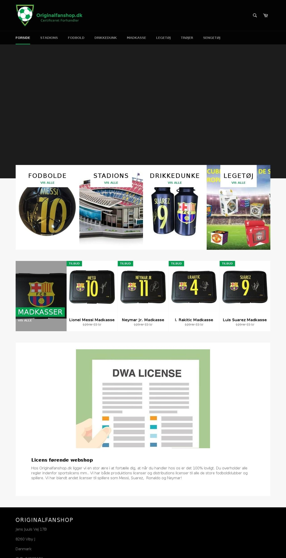 originalfanshop.com — Shopify storefront screenshot