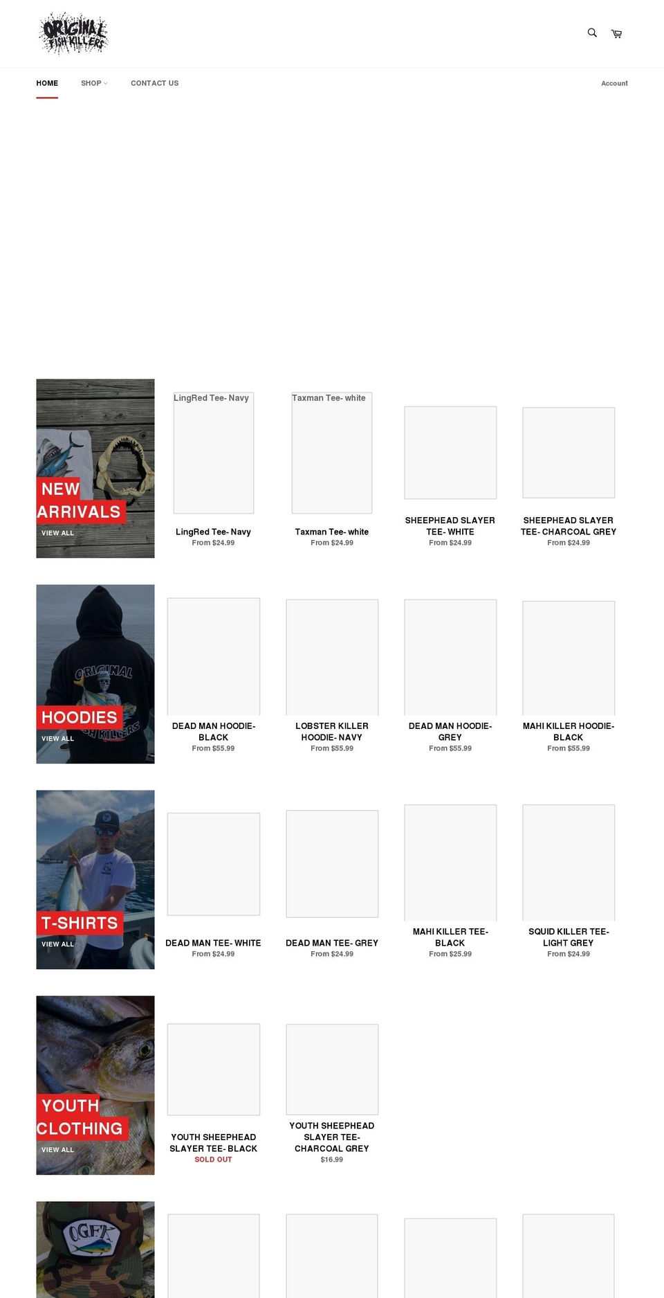 originalfishkillers.com shopify website screenshot